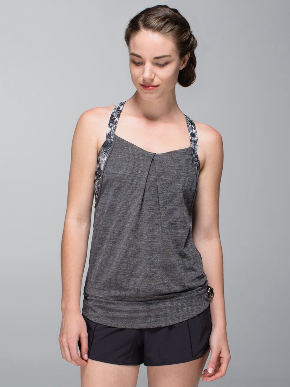 Lululemon Rest Less Tank
Heathered Black / Flowabunga Black Angel Wing